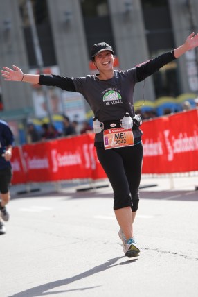 approaching the finish line. I threw my arms in the air.