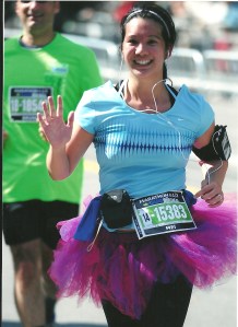 Me running. Dan always gets mad that I take such good race photos. I told him that the price he pays for being fast is poor race photos.