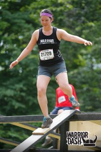 I was concentrating on not falling off of this beam.