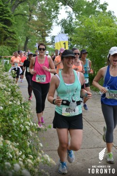 Mei about to hit the boardwalk  in the race.