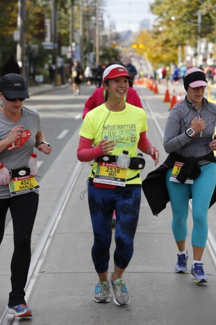 Mei and Nanlee at the final out and back section in The Beaches.