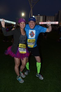 Mei and Dan before the race looking excited.