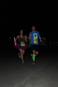 Mei and Dan running stride for stride.